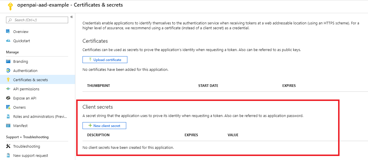 cert secret