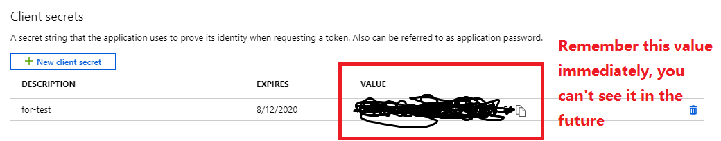 secret value