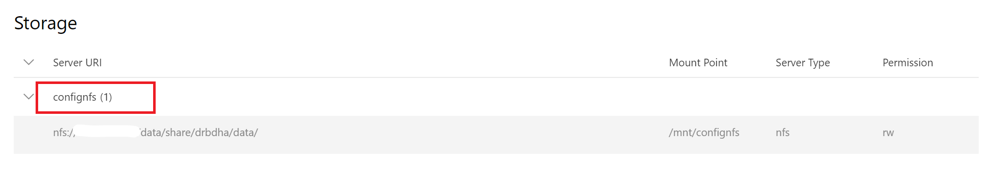 storage config storage config